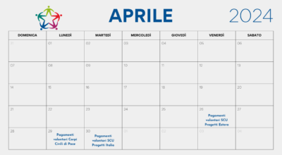 Calendario dei prossimi pagamenti – mese di marzo 2024